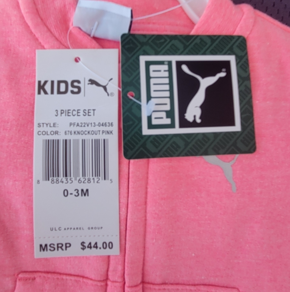 Puma Kids Light Pink Jacket with Silver Accents - Picture 4 of 4